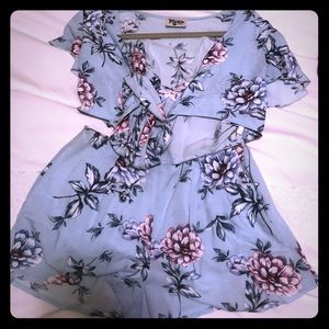 Mumu flower shorts and crop top